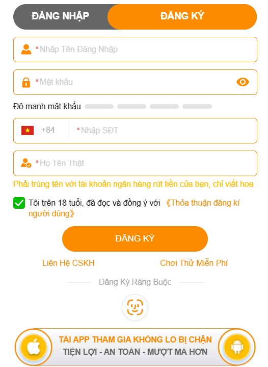 Điền thông tin cá nhân