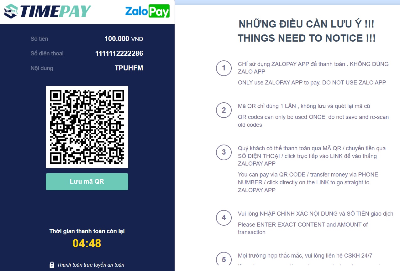 Hoàn tất giao dịch Nạp tiền BET88 và kiểm tra số dư