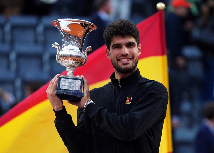 Carlos Alcaraz với danh hiệu Rome Masters 2025