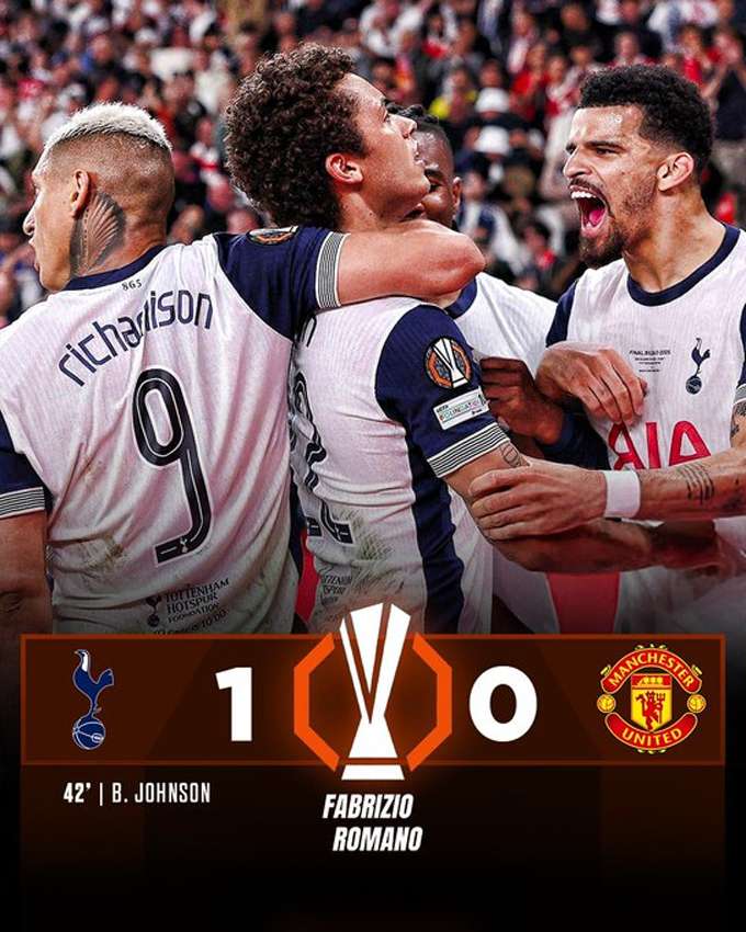 Trận chung kết Europa League giữa Tottenham vs MU đã kết thúc với tỷ số 1-0